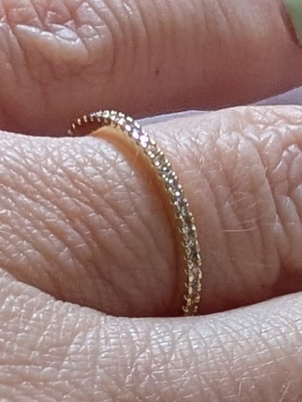 14k Gold Plated Cubic Zirconia Eternity Band Size 5.5 - Picture 6 of 8